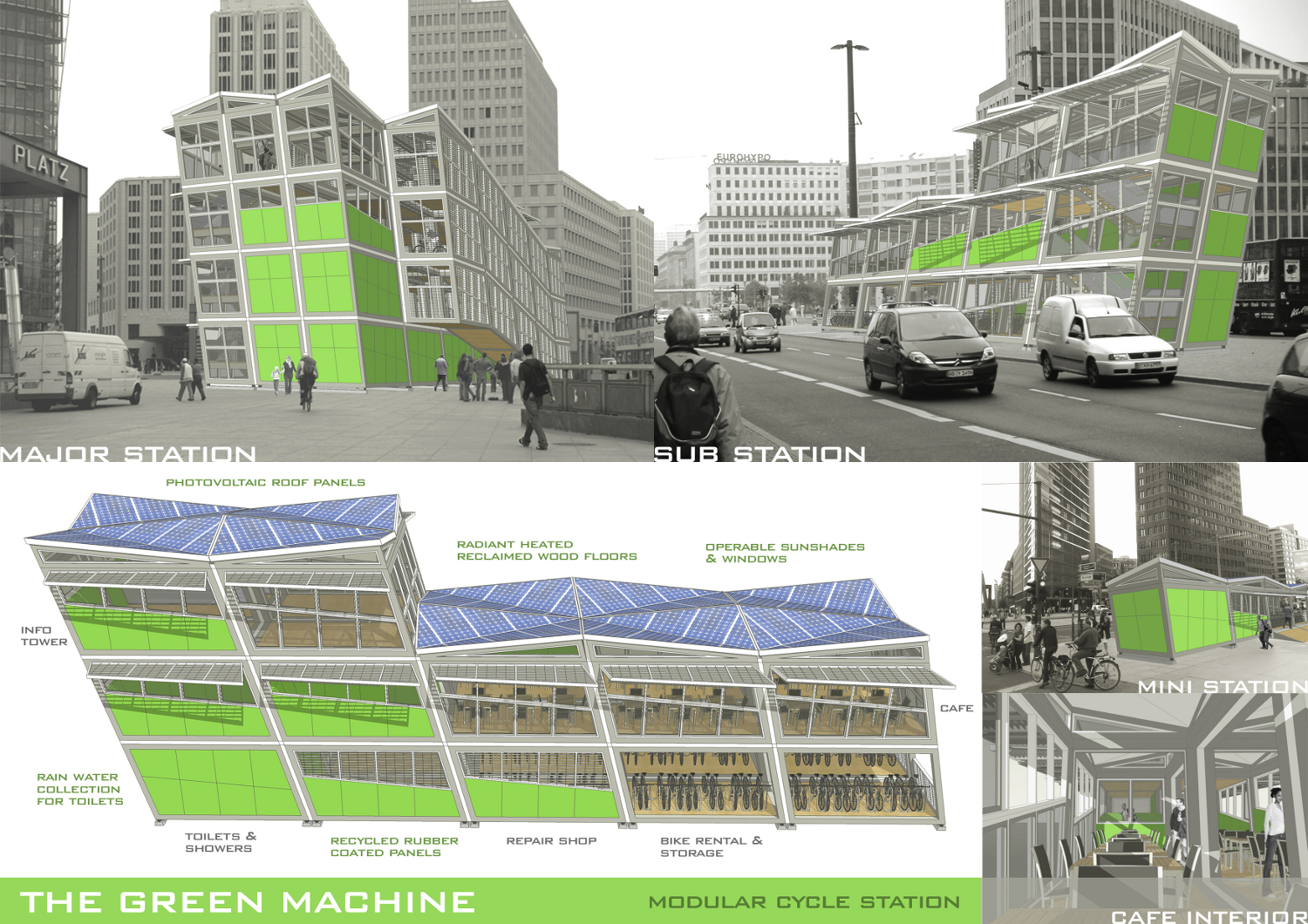 Foxworth Architecture - The Green Machine - Berlin, Germany (Competition Board)