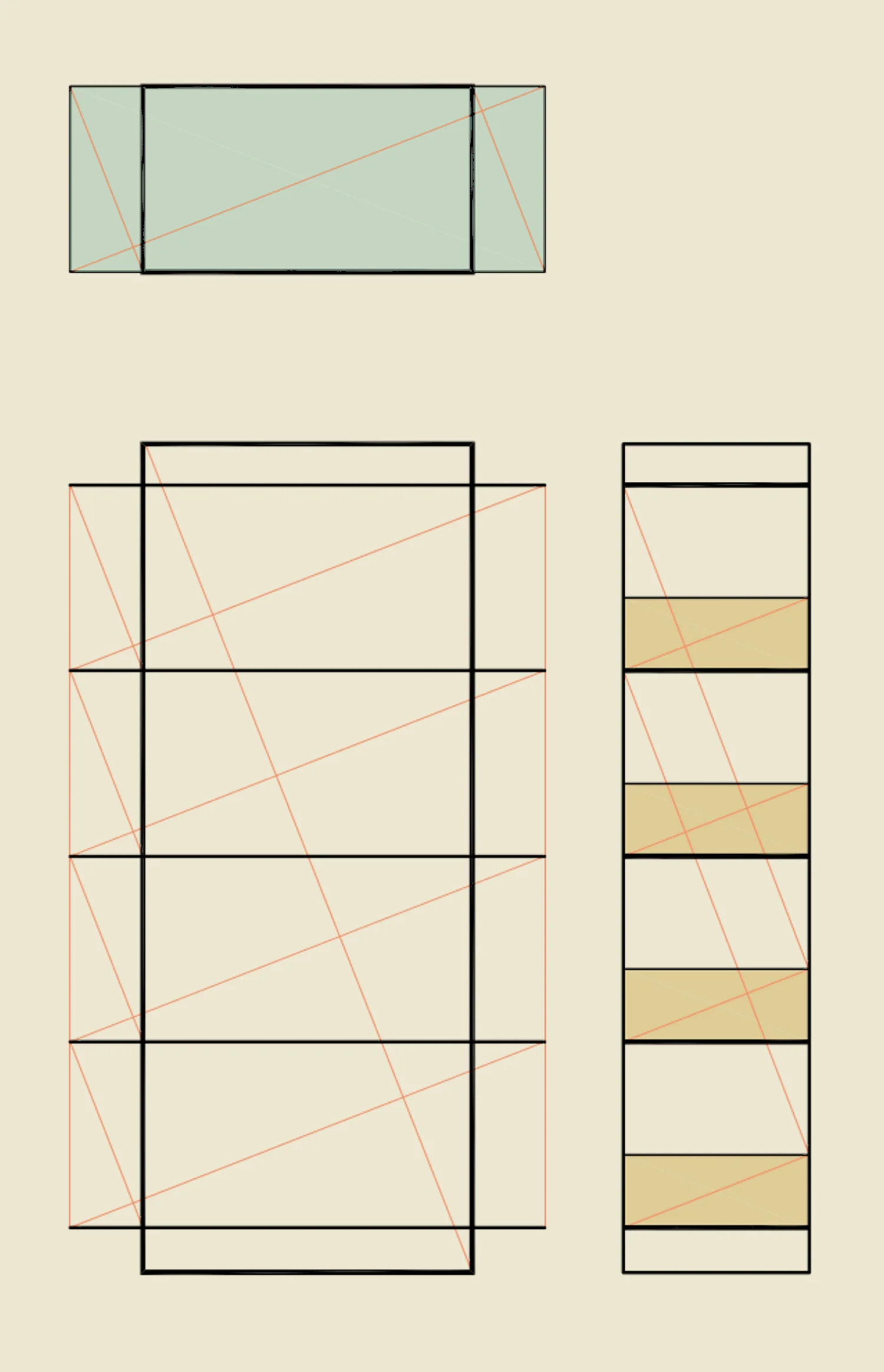 Foxworth Architecture - Gnomon Bookcase (Diagram)