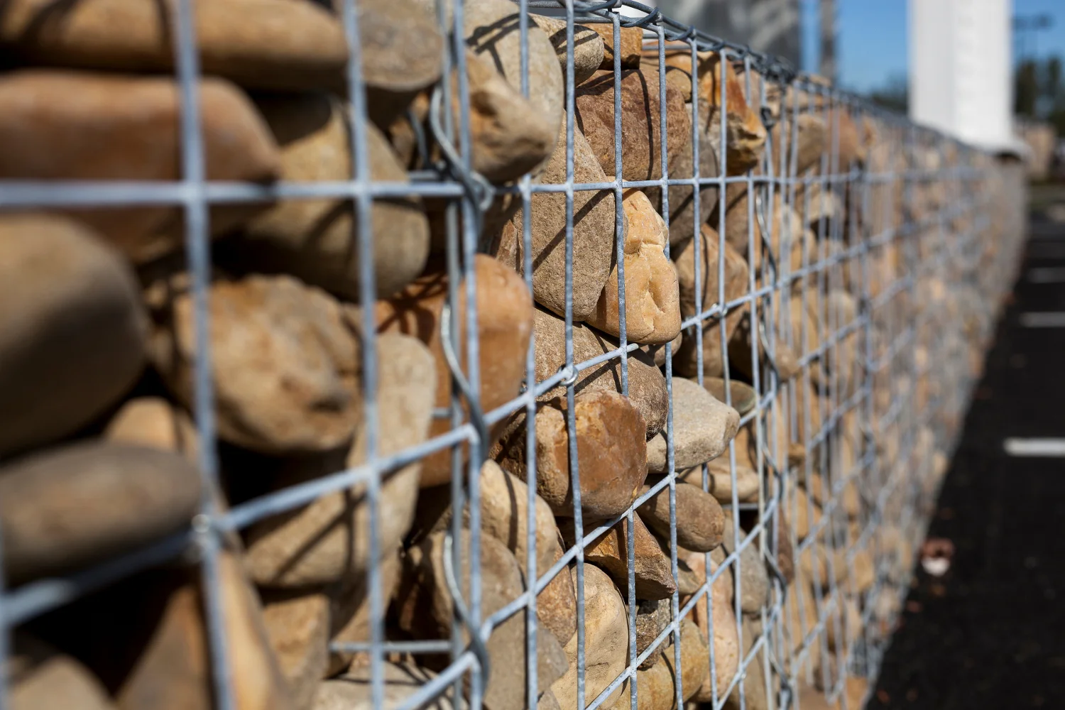 Foxworth Architecture - 701 Fish House & Oyster Bar - Elizabethtown, Kentucky (Gabion Wall Detail)