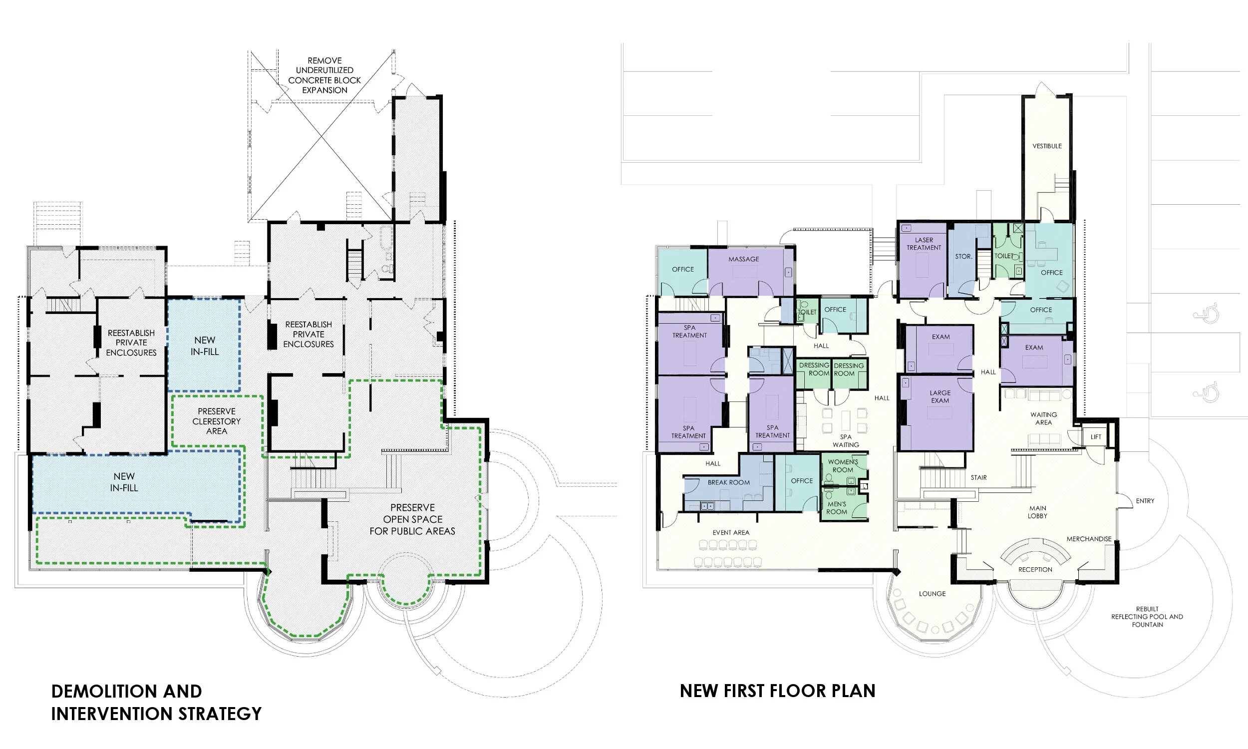 Foxworth Architecture - Physicians's Center for Beauty - Louisville, Kentucky (Plan Graphics)