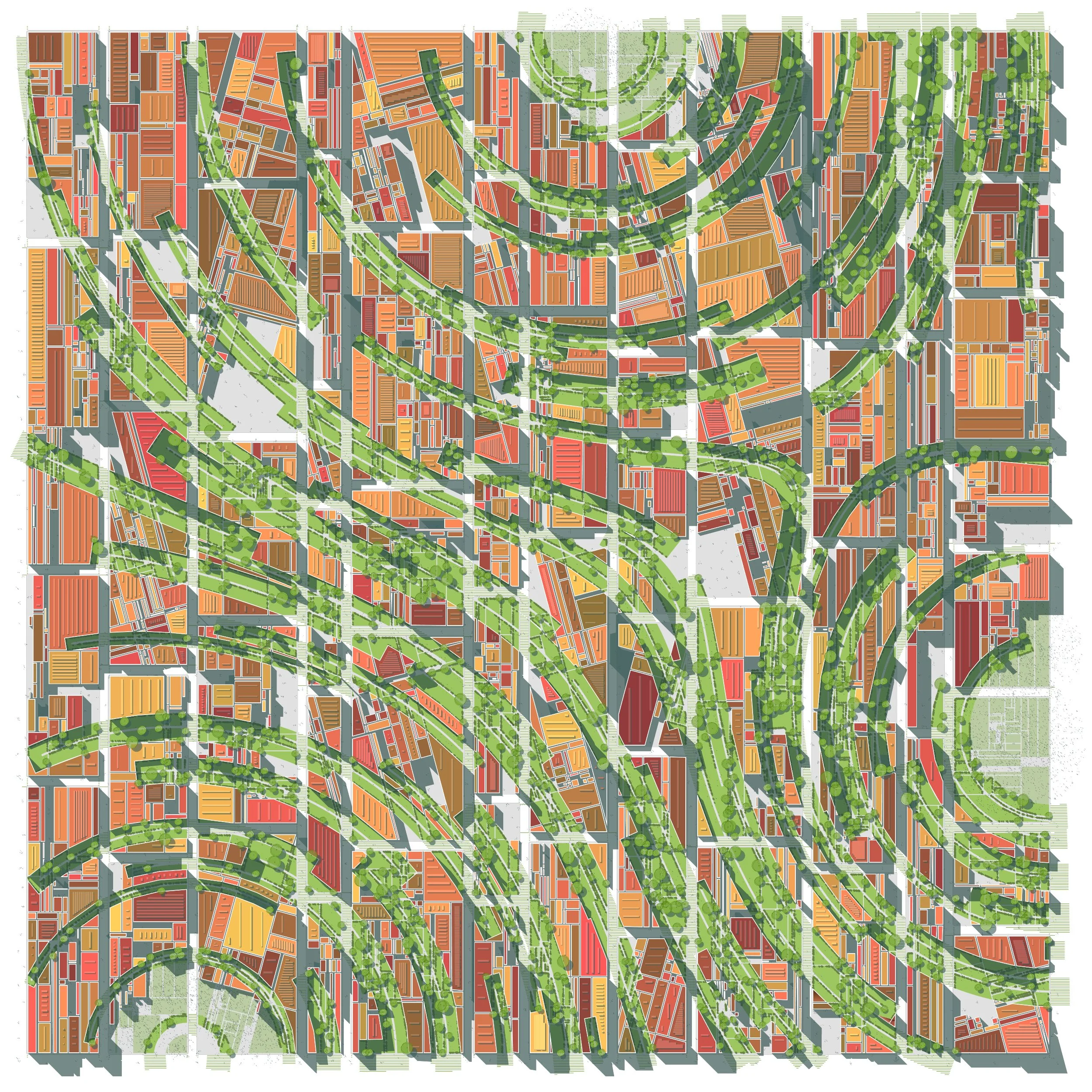 Parametric Cities (blood orange)