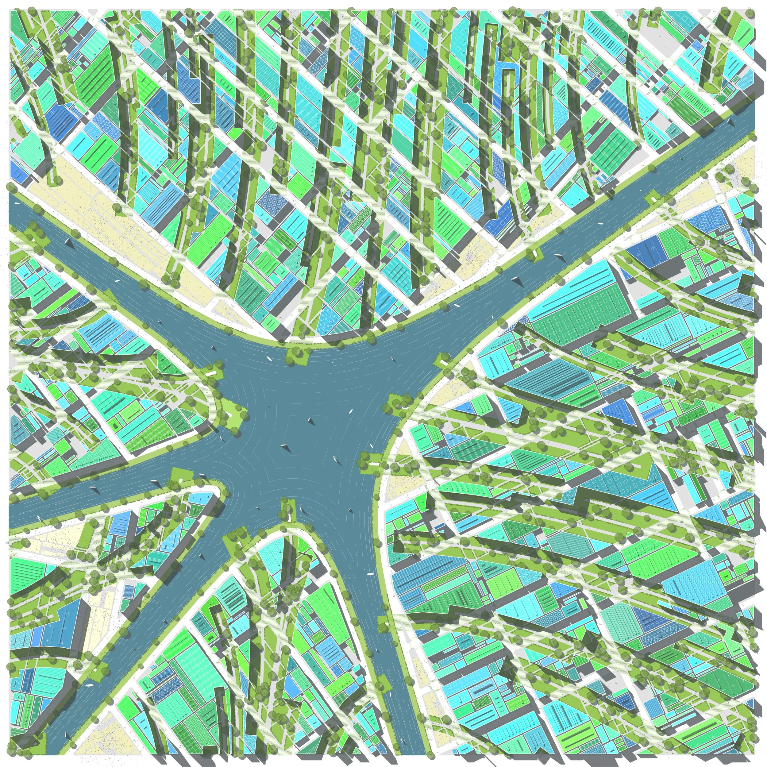 Parametric Cities (spearmint river)