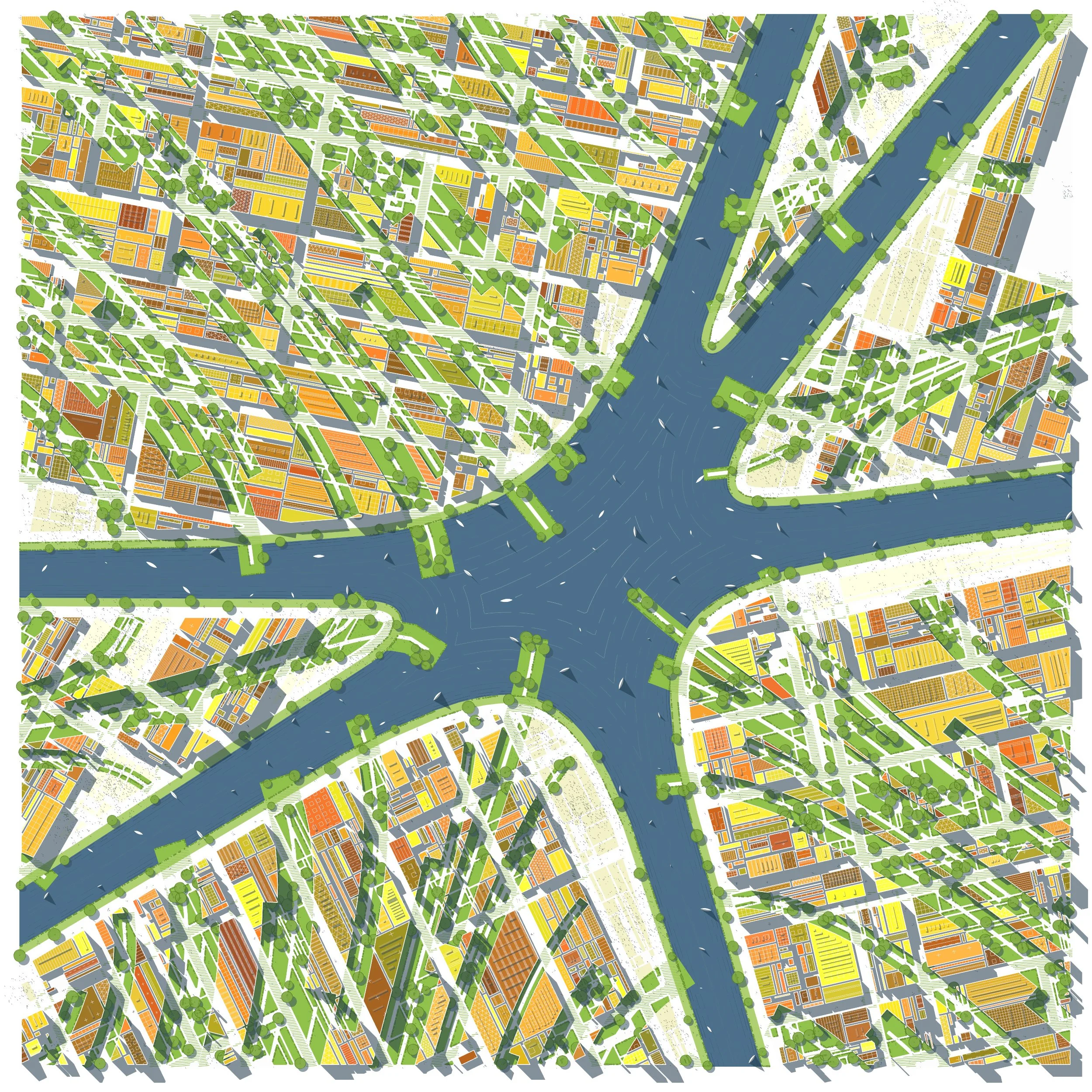 Parametric Cities (citrus river)