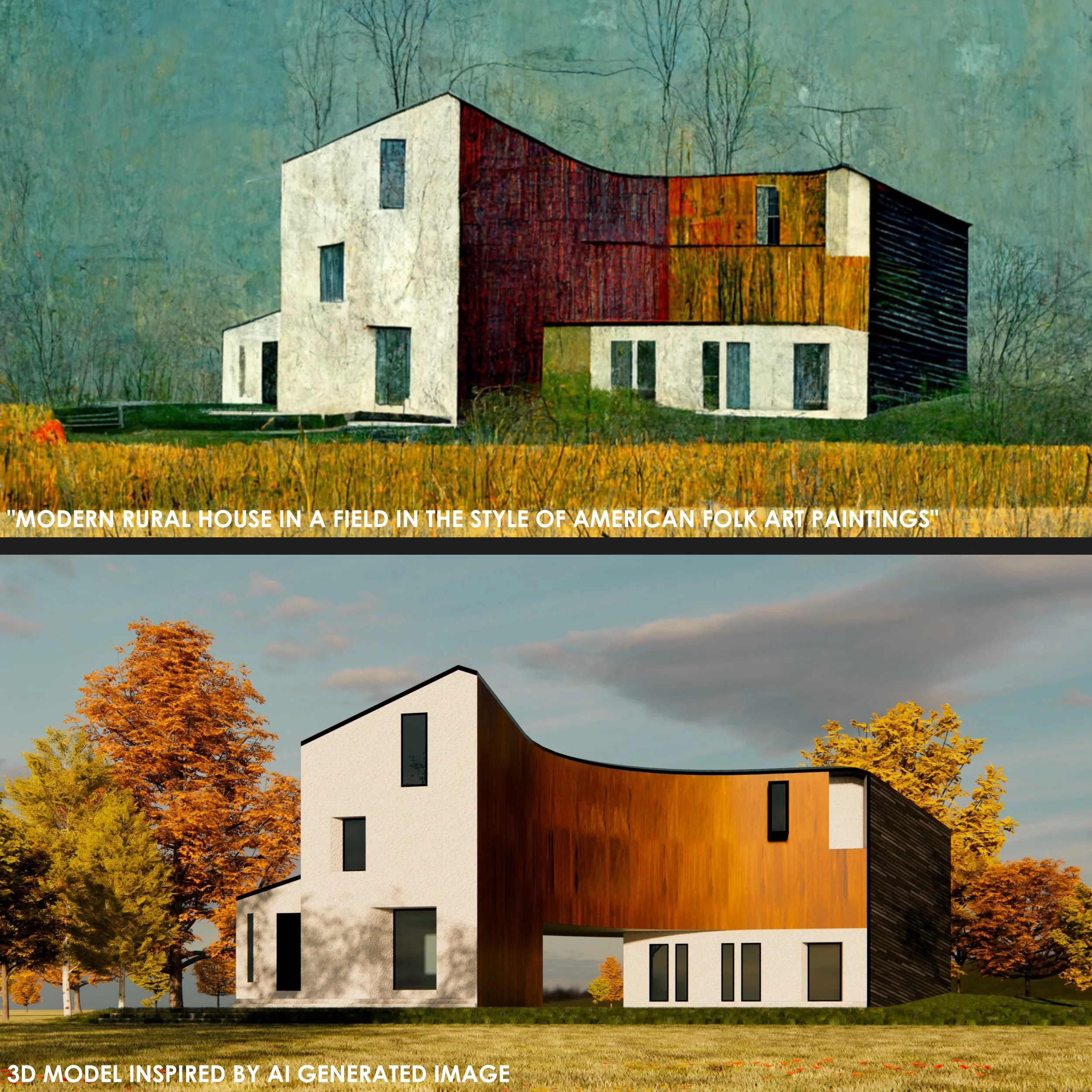 Modernist Rural House and Inspired Model