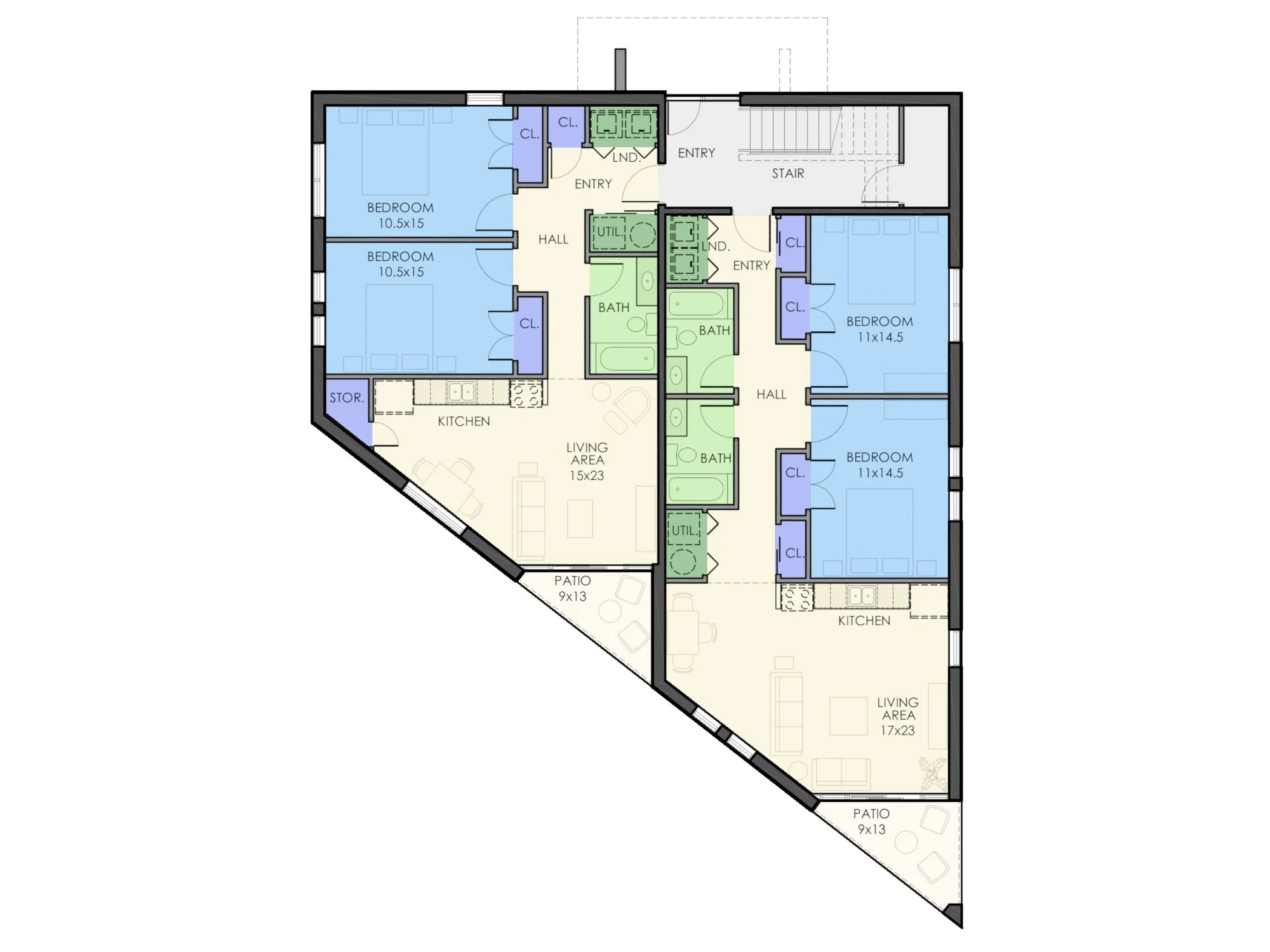 Foxworth Architecture - Talbott Ave Apartments (Floor Plan)
