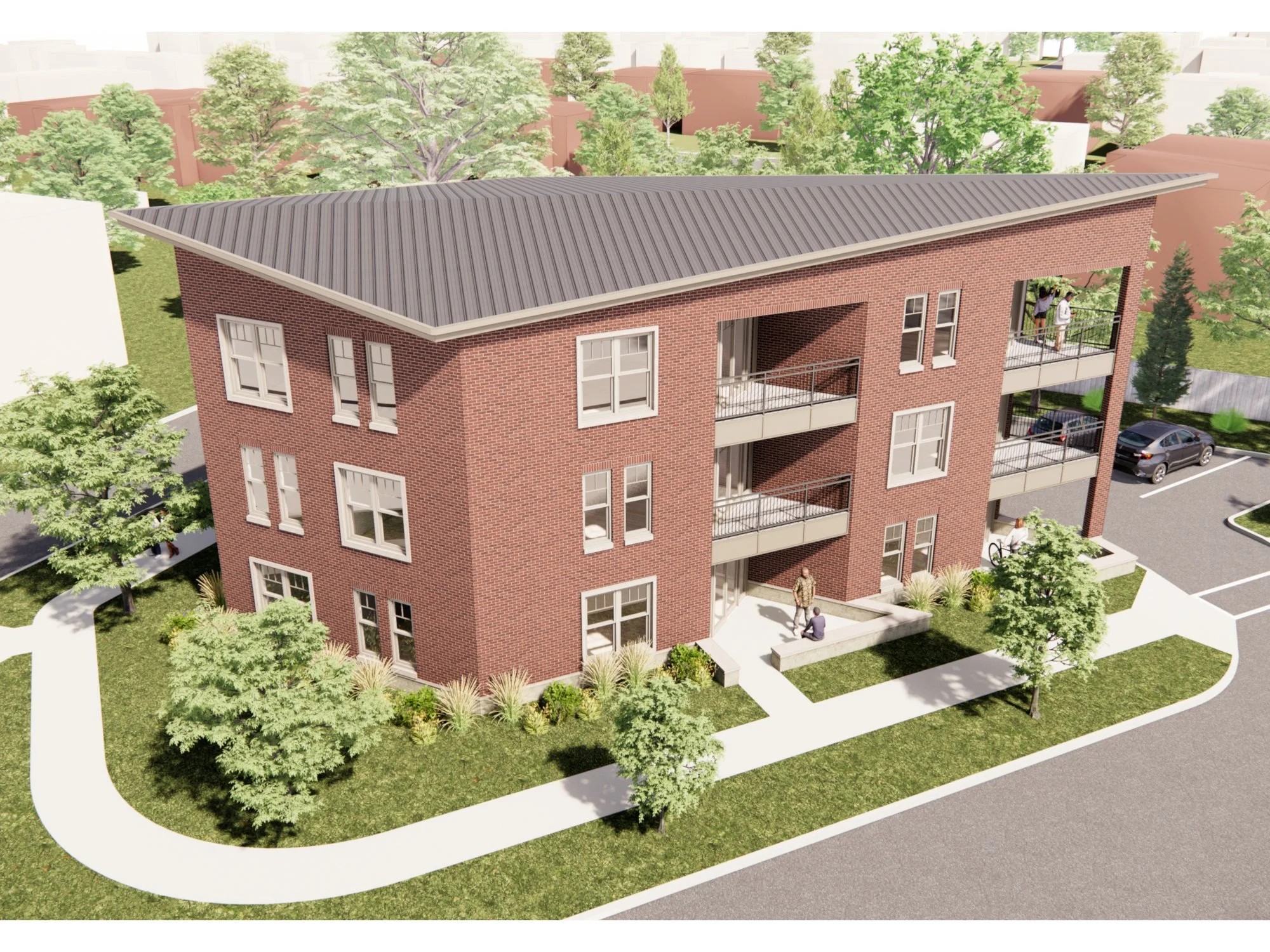 Foxworth Architecture - Talbott Ave Apartments (Aerial View)