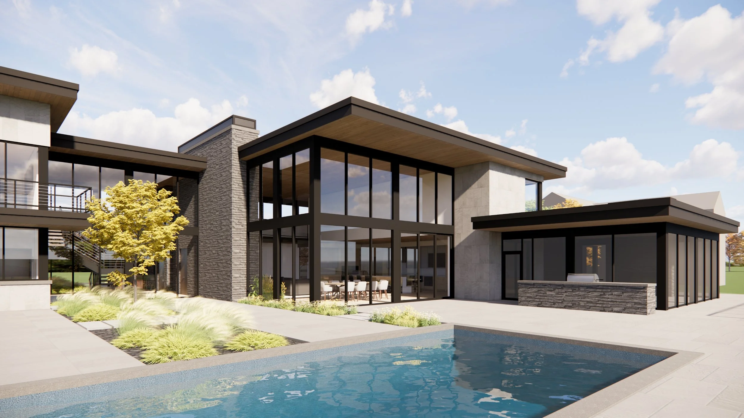 Foxworth Architecture - Block House (Rear)
