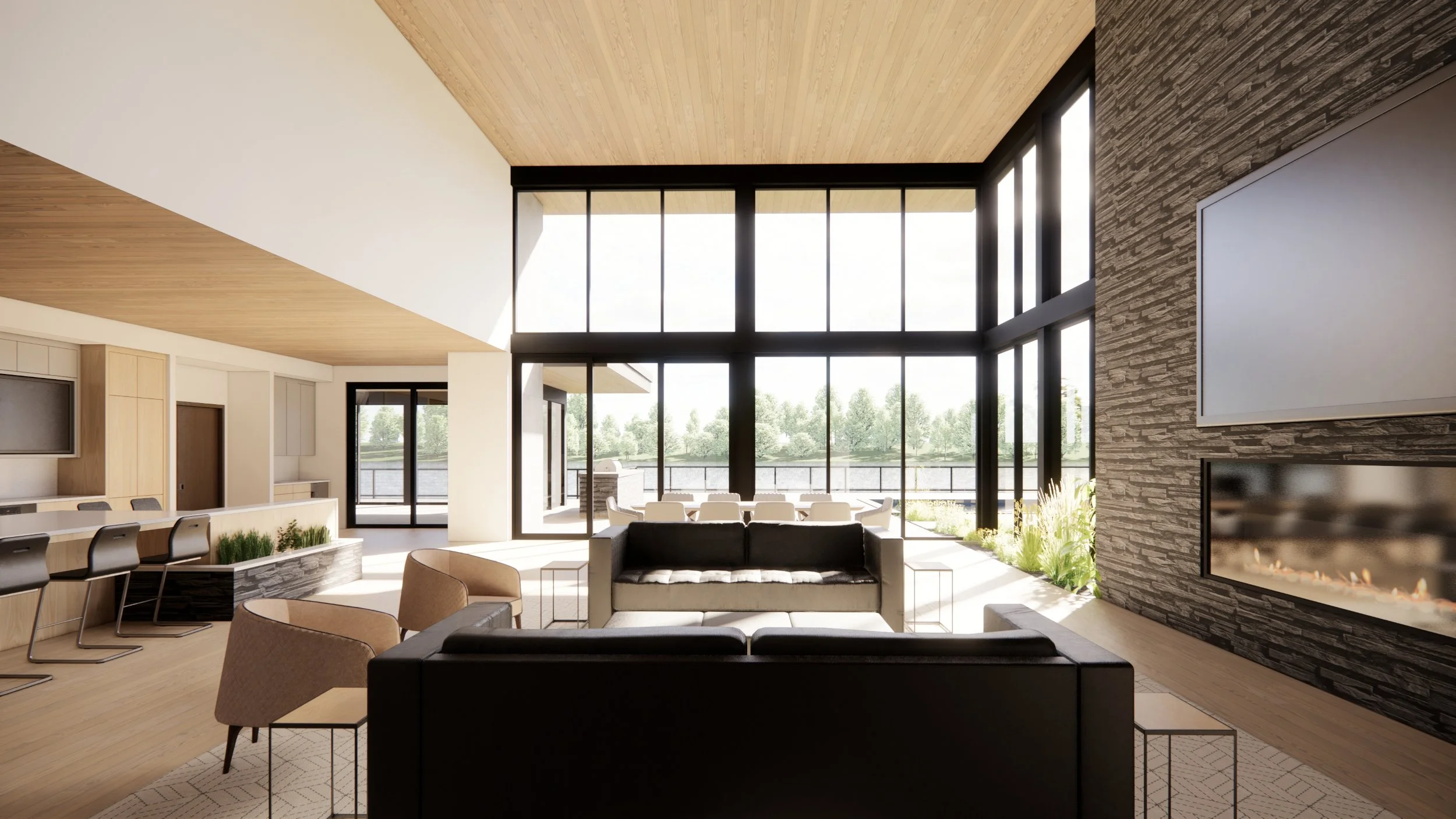 Foxworth Architecture - Block House (Great Room)