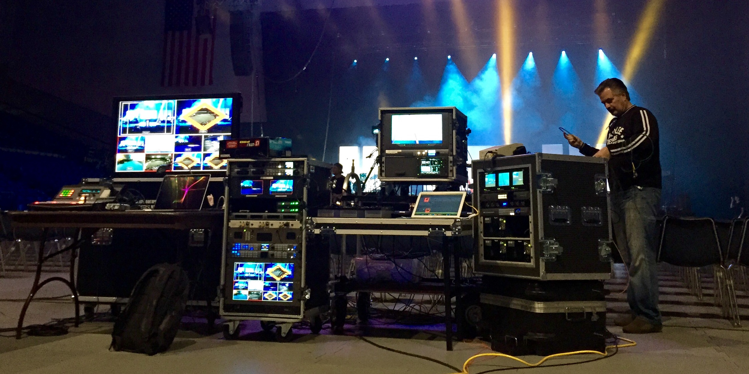 Paul crouch jr. - Engineer in charge for Harvest Christian fellowship's easter event at the bren center in irvine, CA.