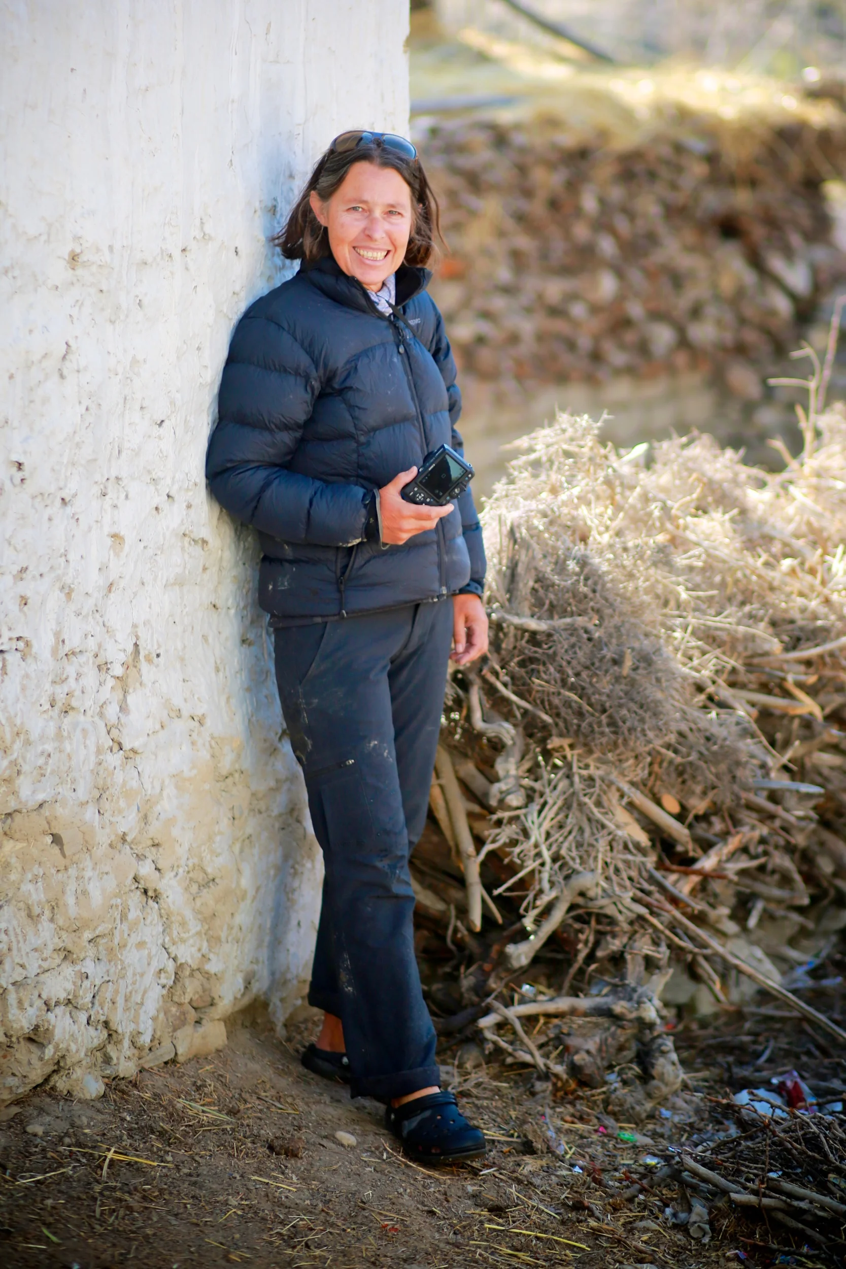 Anne Taylor in Mustang area, Nepal.
