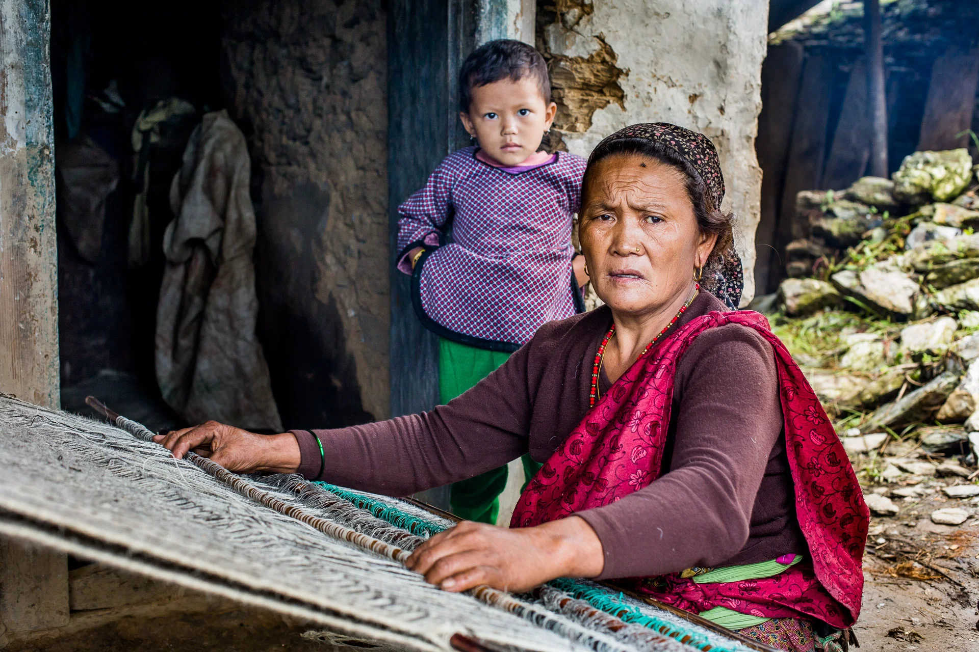 Traditional way of wavering that is still being used in all these villages to make blankets and clothing. 