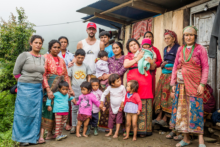 People of Gathlang with one poor toerist..