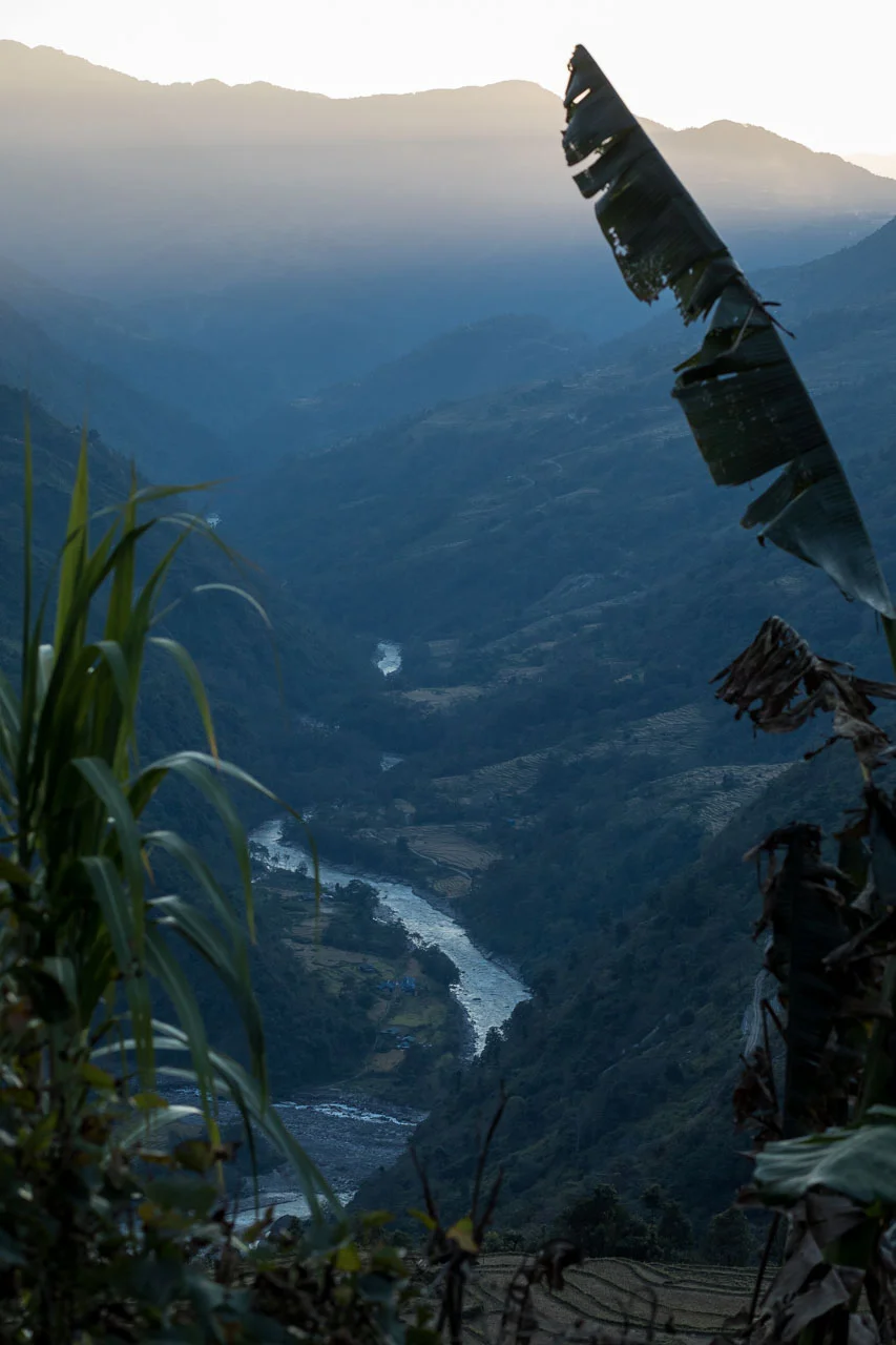 The lower part of the Arun river.