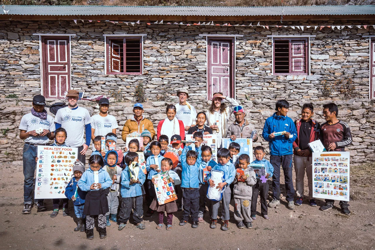 School with a small part of their students in Chepuwa.