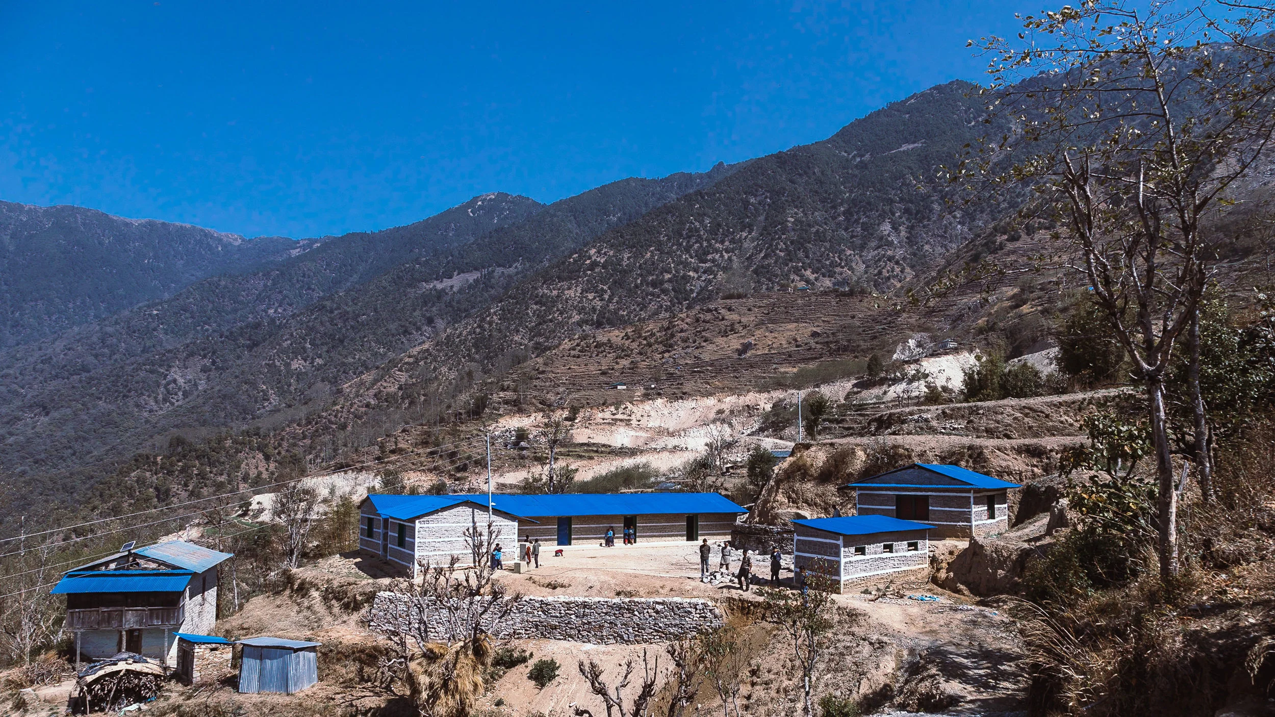 The school complex of the village Solagar in Okhaldunga district.