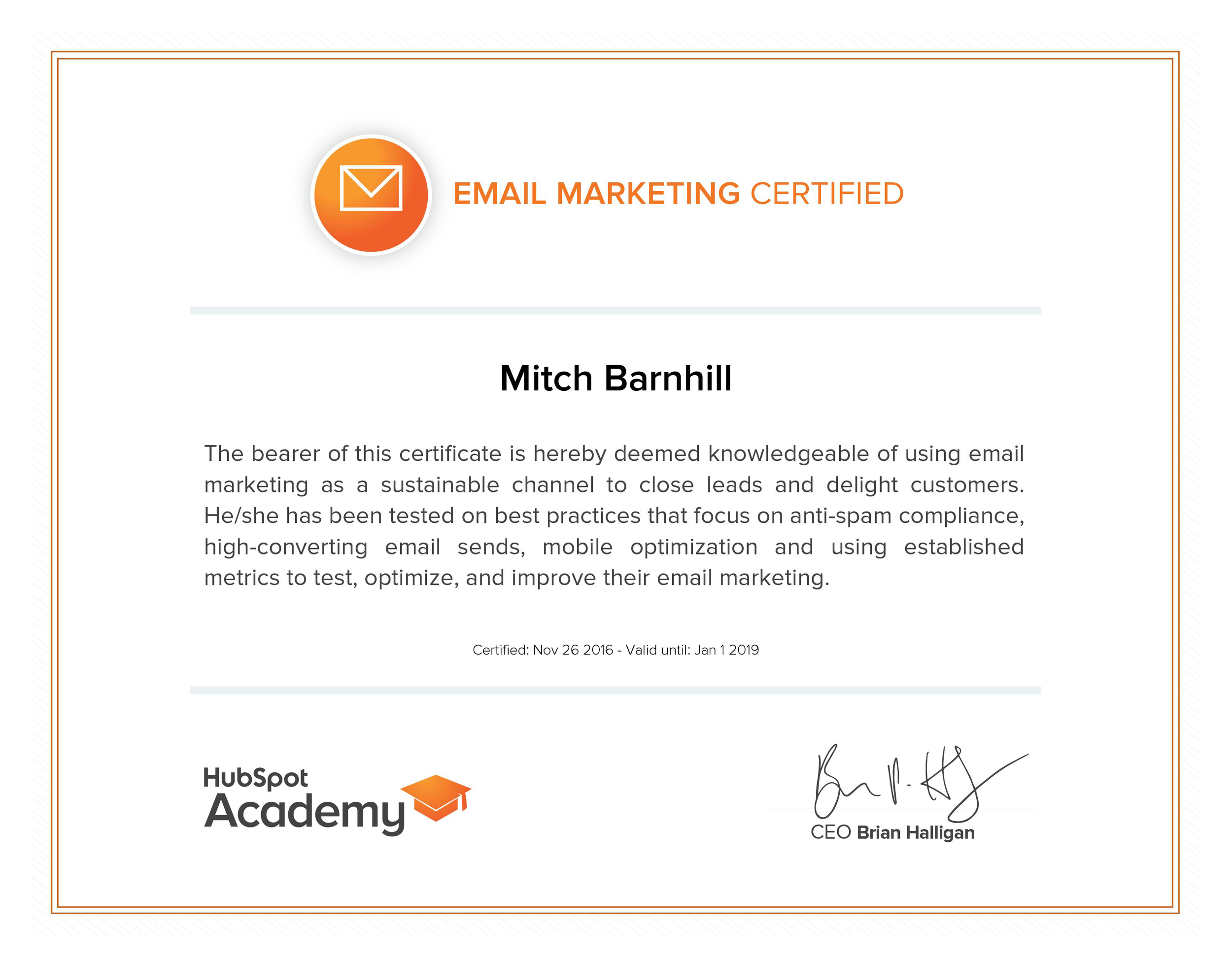 HubSpot Email Marketing Cert - Jan 2019.png