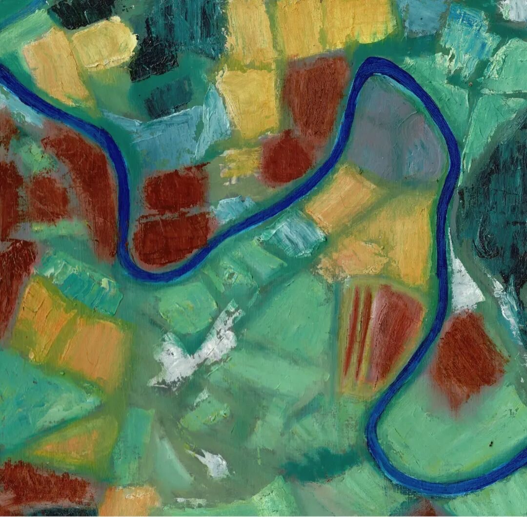 Guess the location 🔍 

My main focus with this one was getting the river to stand out. In the satellite imagery I was using as a source it's clear but only really as clear as a bank of trees along a road or boundary. 

I like the shapes of the lands