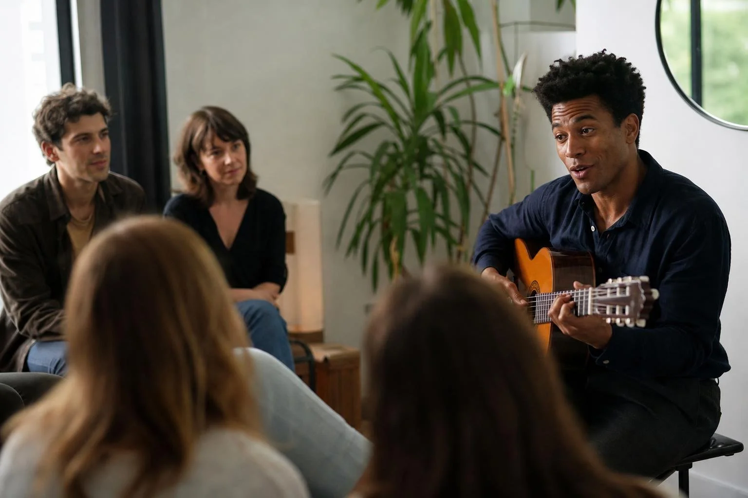 A performer creating an authentic interactive experience for a team