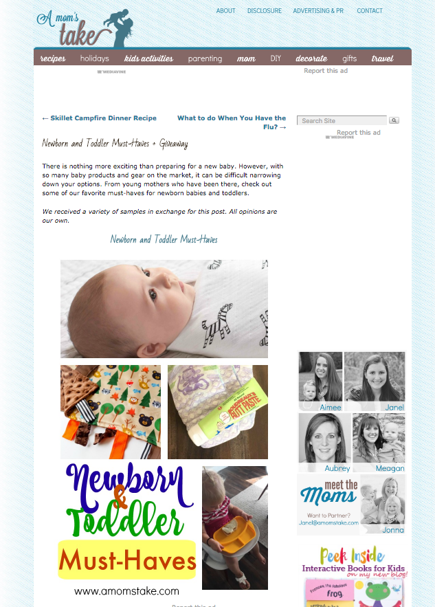 Newborn and Toddler Must-Haves + Giveaway