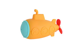 This submarine shaped toy is among the new bath products being shown by Marcus & Marcus this week at ABC.