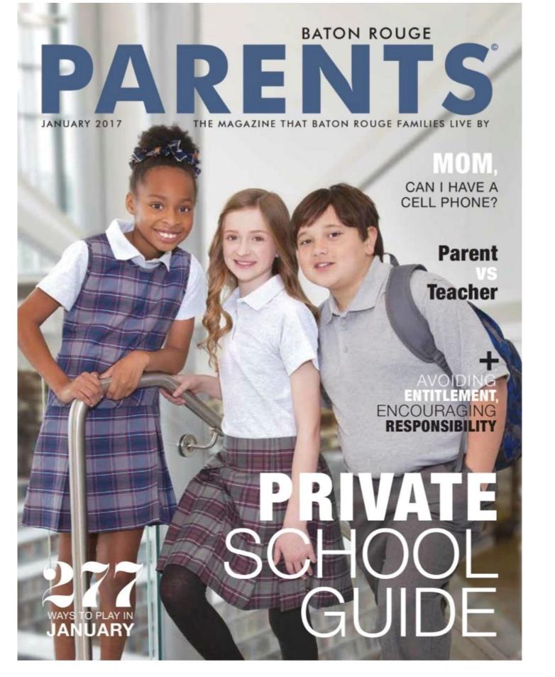 Featured in Baton Rouge Parents Magazine: January 2017