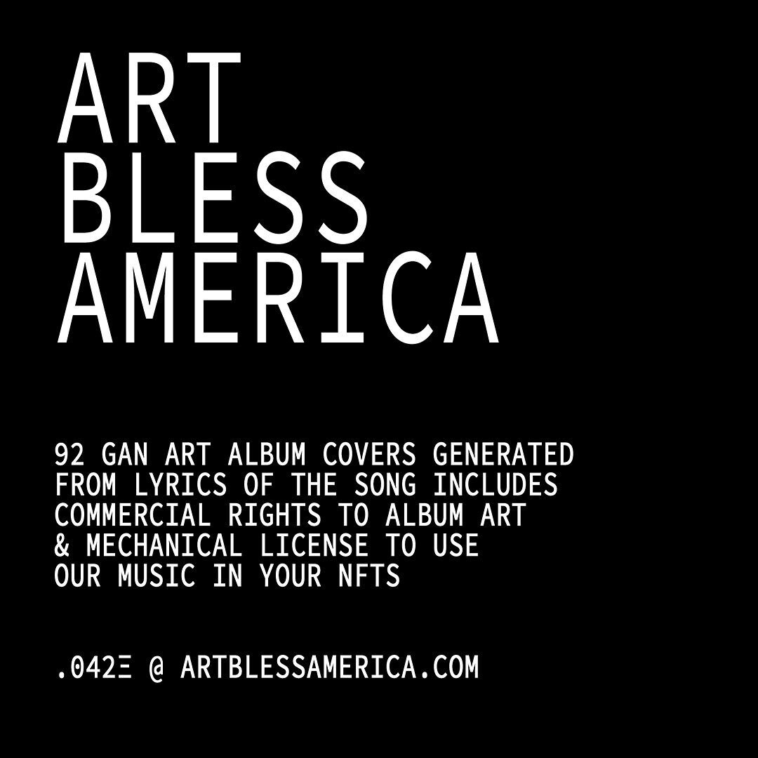 Introducing #artblessamerica a new #collaborative #aiart #album #anniversary release project turned #nft in order to celebrate the creative spirit that drives #american #culture / Art Bless America 

#nftcollector #nftcollection #nftmusic
