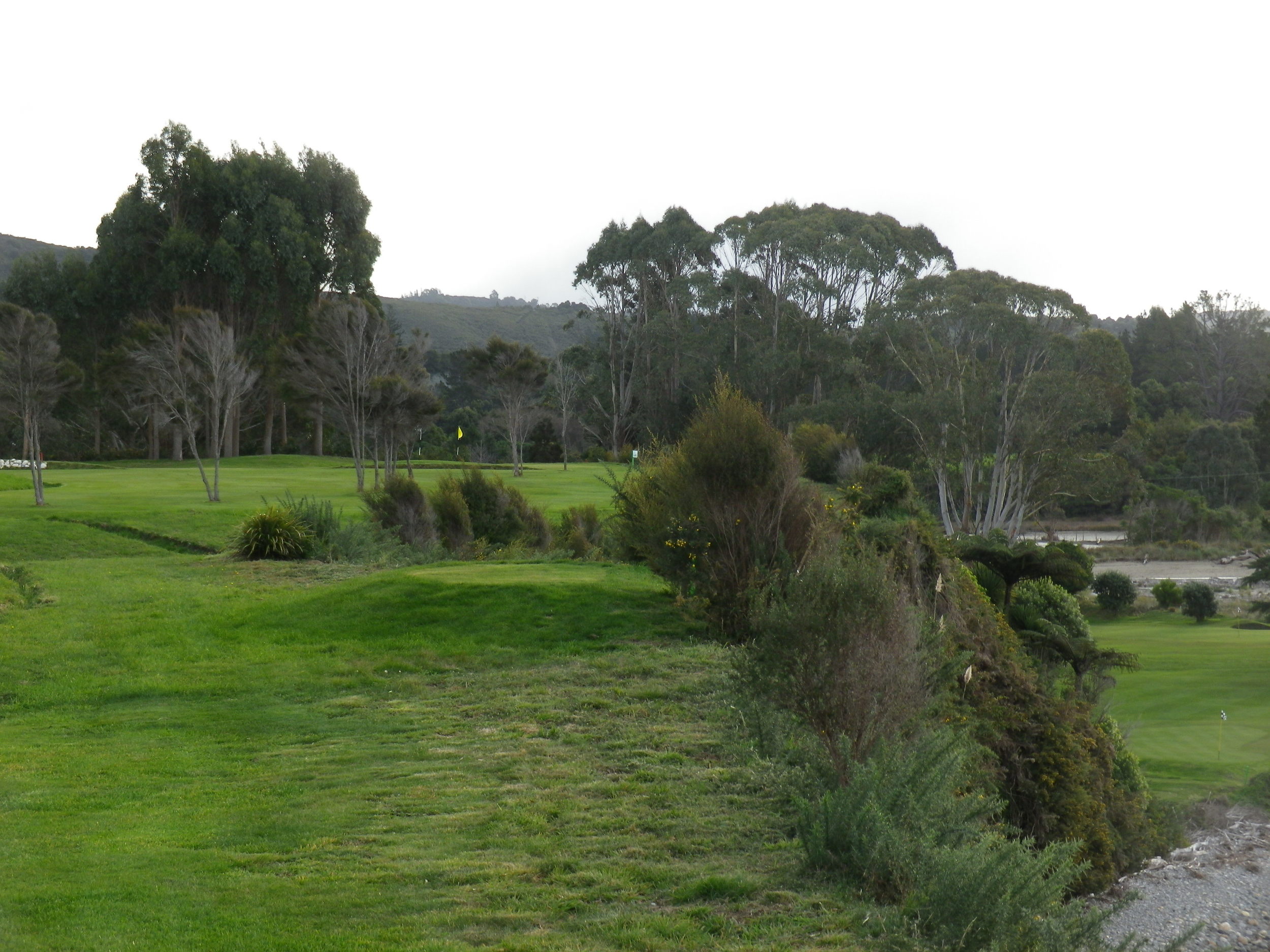 View from the tee - line is over the yellow flag