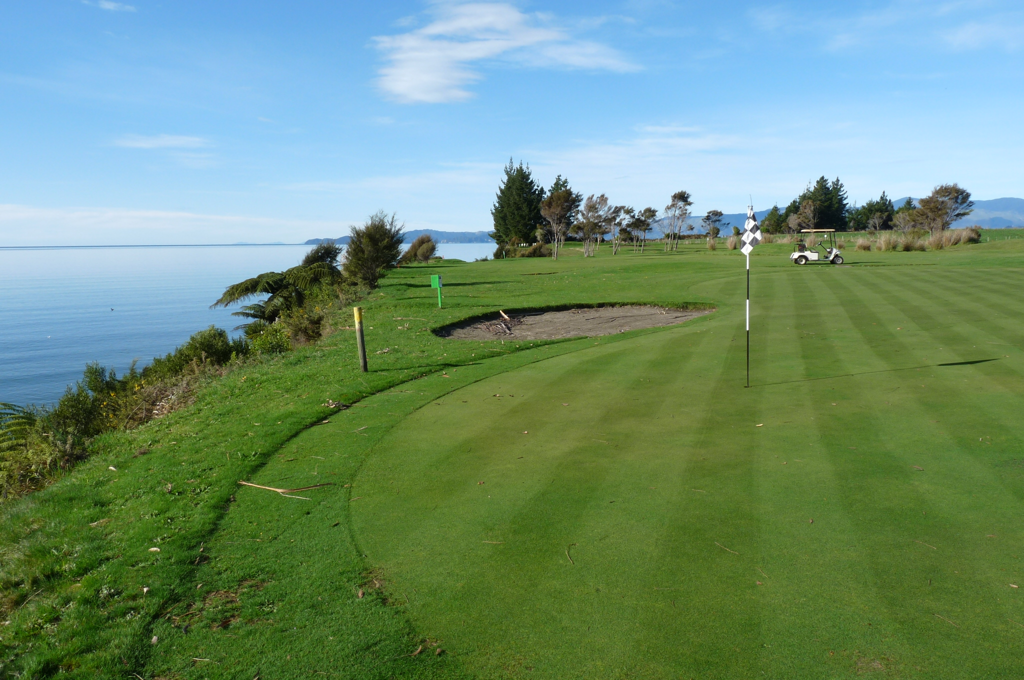 View from behind the green