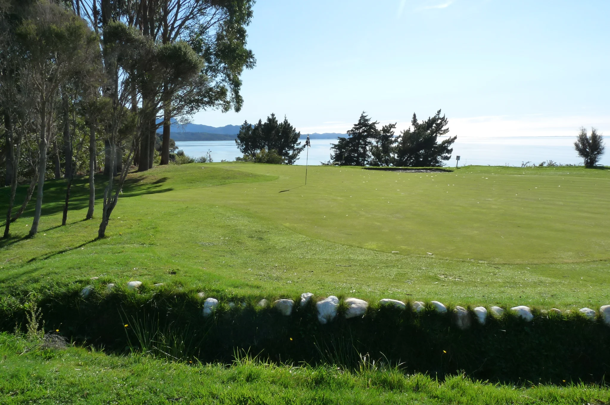 View from behind the green