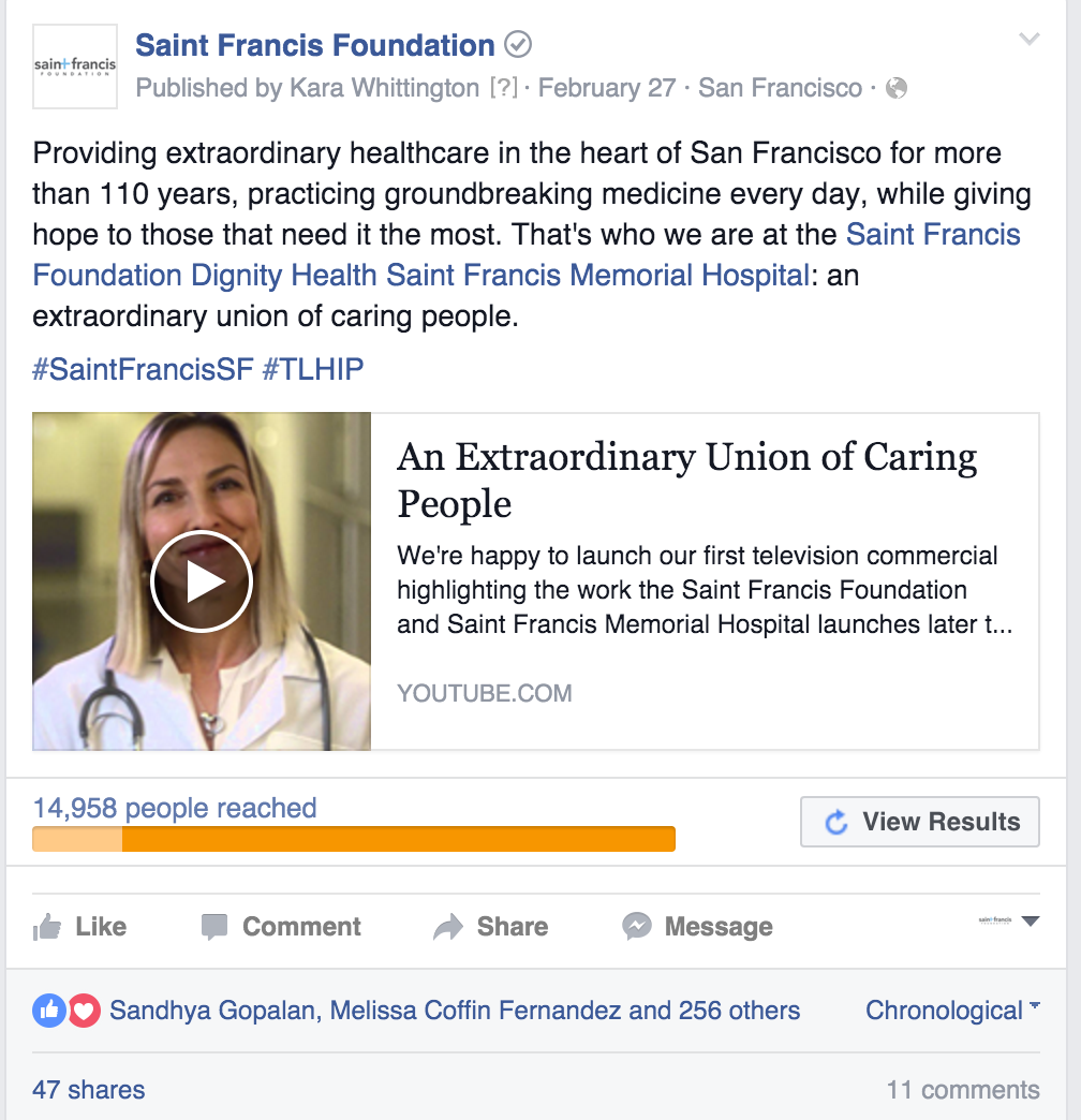 Extraordinary Care Campaign - Saint Francis Foundation
