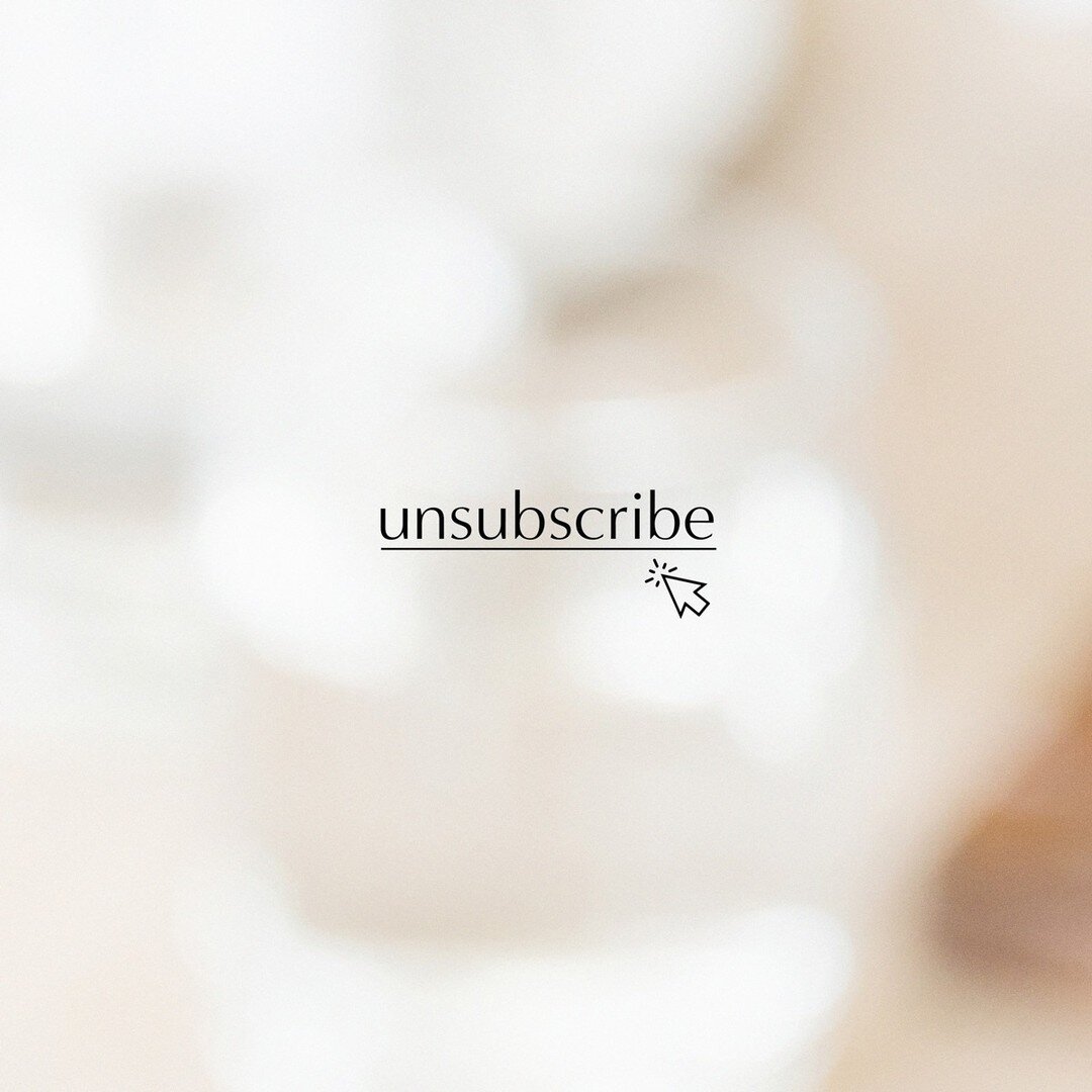 If you need a sign (like I did this weekend) to unsubscribe from all of the junk emails that make it into your inbox, this is it 👆🏼 What's that quote... &quot;You accept the emails you think you deserve.&quot; Or something like that 😉 Wishing you 
