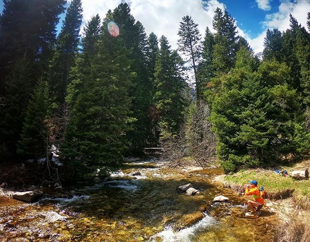 Around mile 20, @TetonSnowGeek and I stopped to refill some water. Unfiltered, straight from the source, glacial melt goodness, and all free for the taking. Maybe it was dehydration delirium, but this just felt like such a ridiculous, yet vital, conc