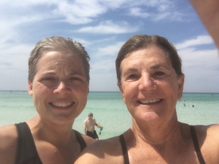 Finally got in 1100 yards with Erin (left) the day after it was me against the breakers and the breakers won