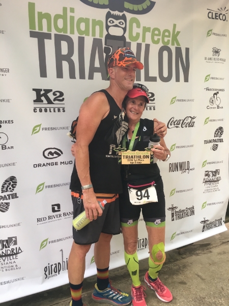 With my son, Pat, my coach