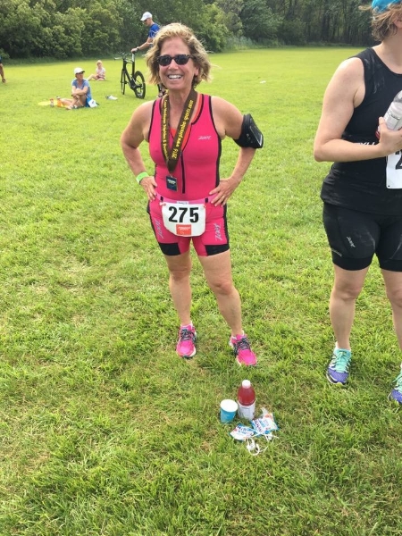 So happy to be a finisher and sooooo inspired by triathletes who compete at any distance!