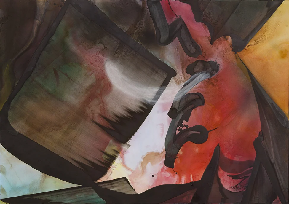 Pull the Handle , 2013-14 Acrylic on polyester 45 x 65 inches