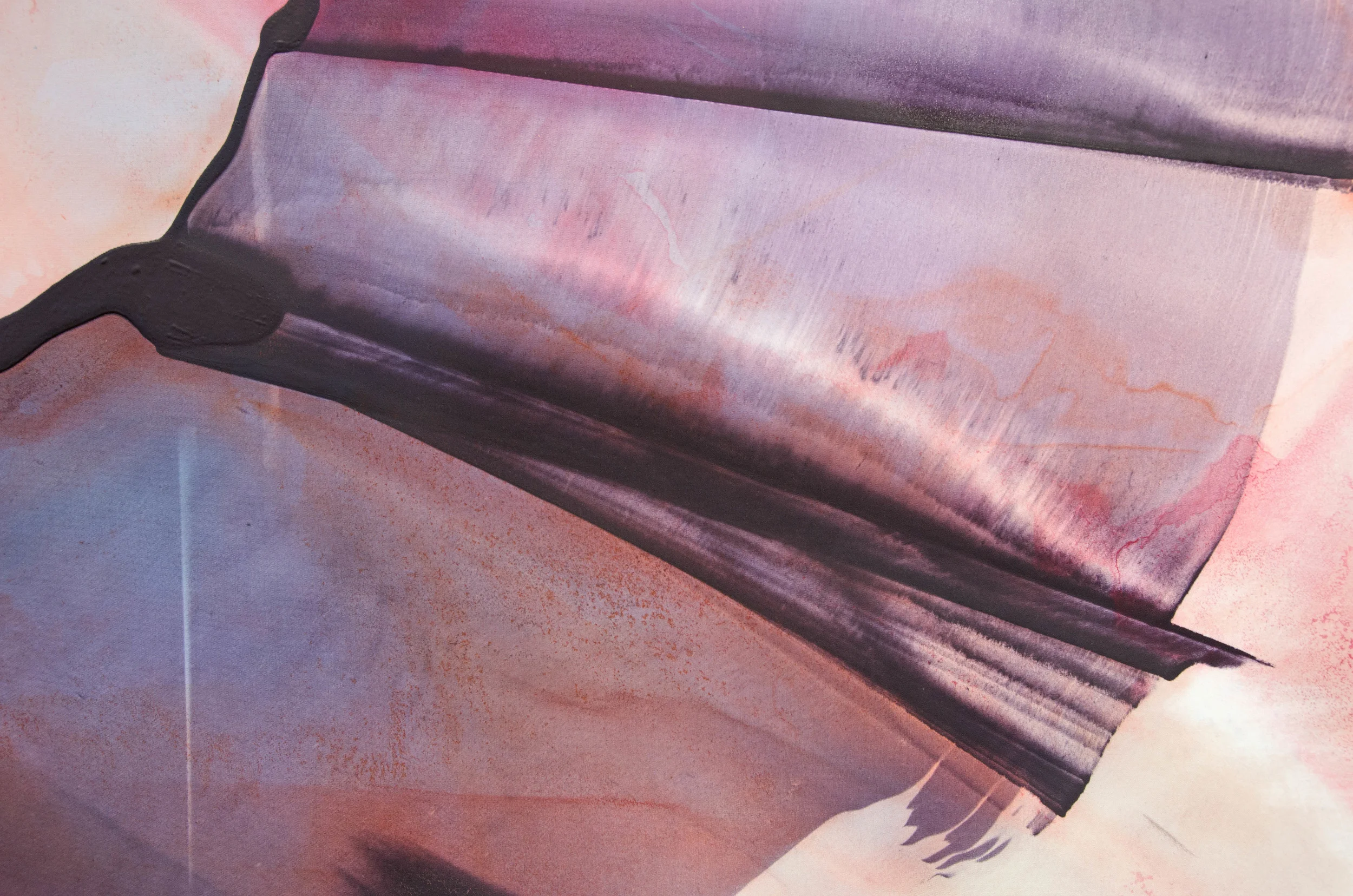 Continuous Ends (Detail), 2013 Acrylic on polyester 68 x 113 inches