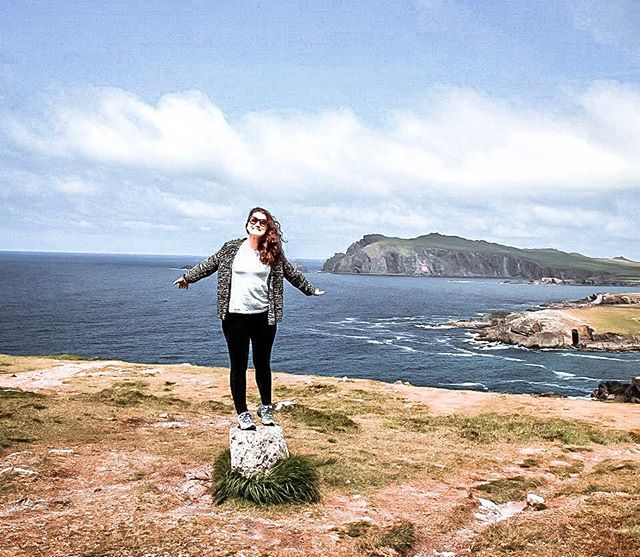 HOW I WRITE PART ONE
This is me in Ireland. 
Did you know I lived in Ireland for a summer?
After college, I flew to my dream country to write &amp; this is where I started my first attempt at a novel.
(This novel is still sitting in my idea drawer.)
