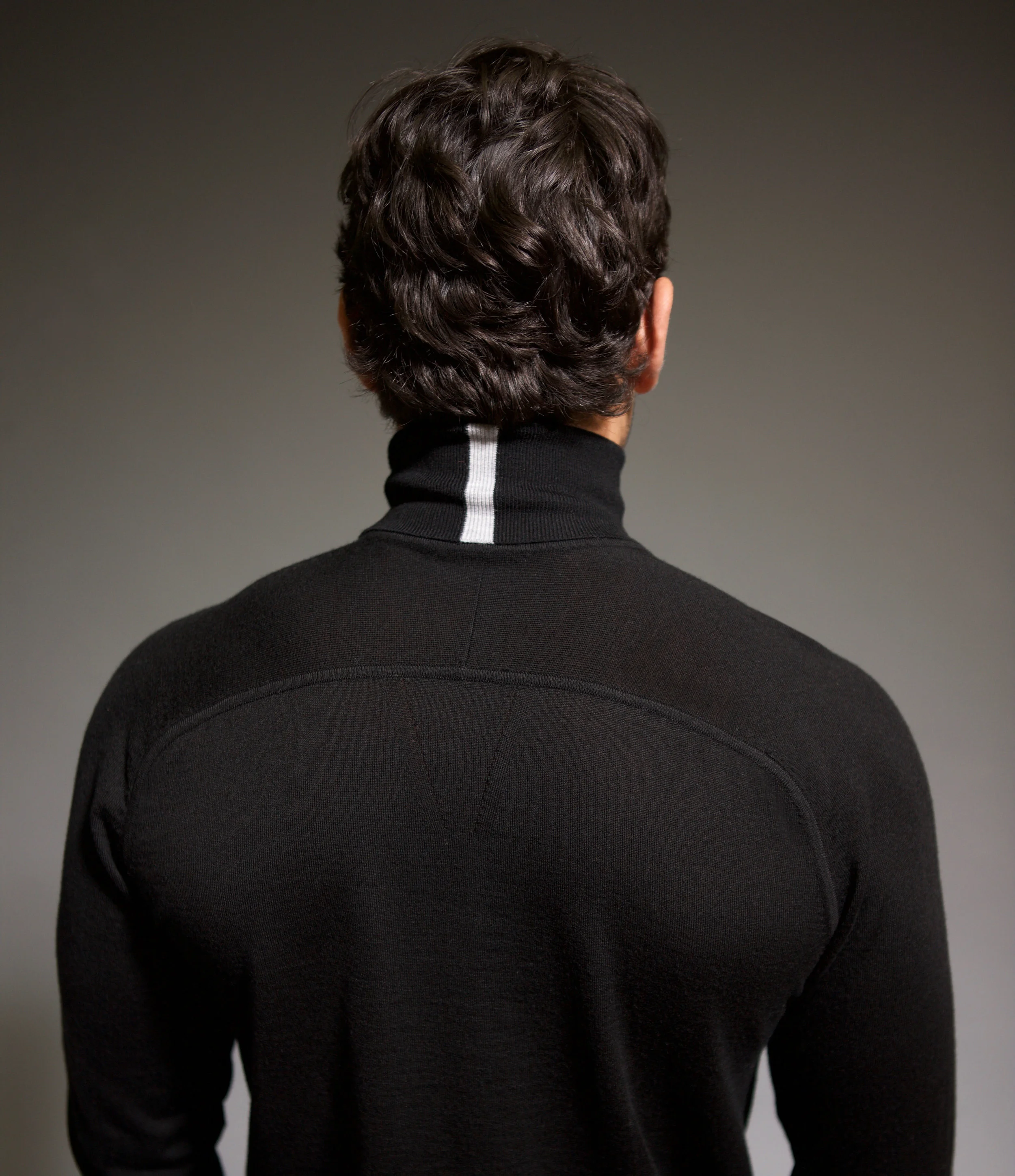 100% Extrafine merino wool turtle neck