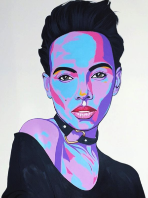Women of Colour, 2018, painting by Benny Bing