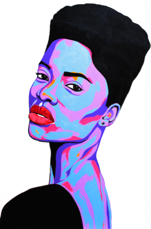 Women of Colour, 2018, painting by Benny Bing