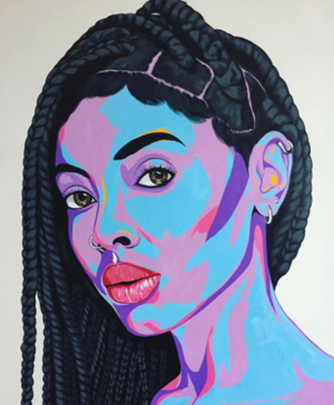 Women of Colour, 2018, painting by Benny Bing