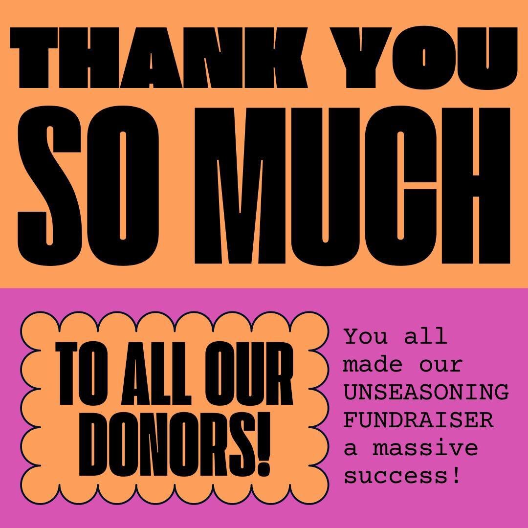 A HUGE SHOUTOUT to all our Donors who participated in the 2023 UNSEASONING FUNDRAISER! We couldn't do what we do without you - thank you all for making it a HUGE success!!! And even better news - you can still support ExB through the #linkinbio at ou