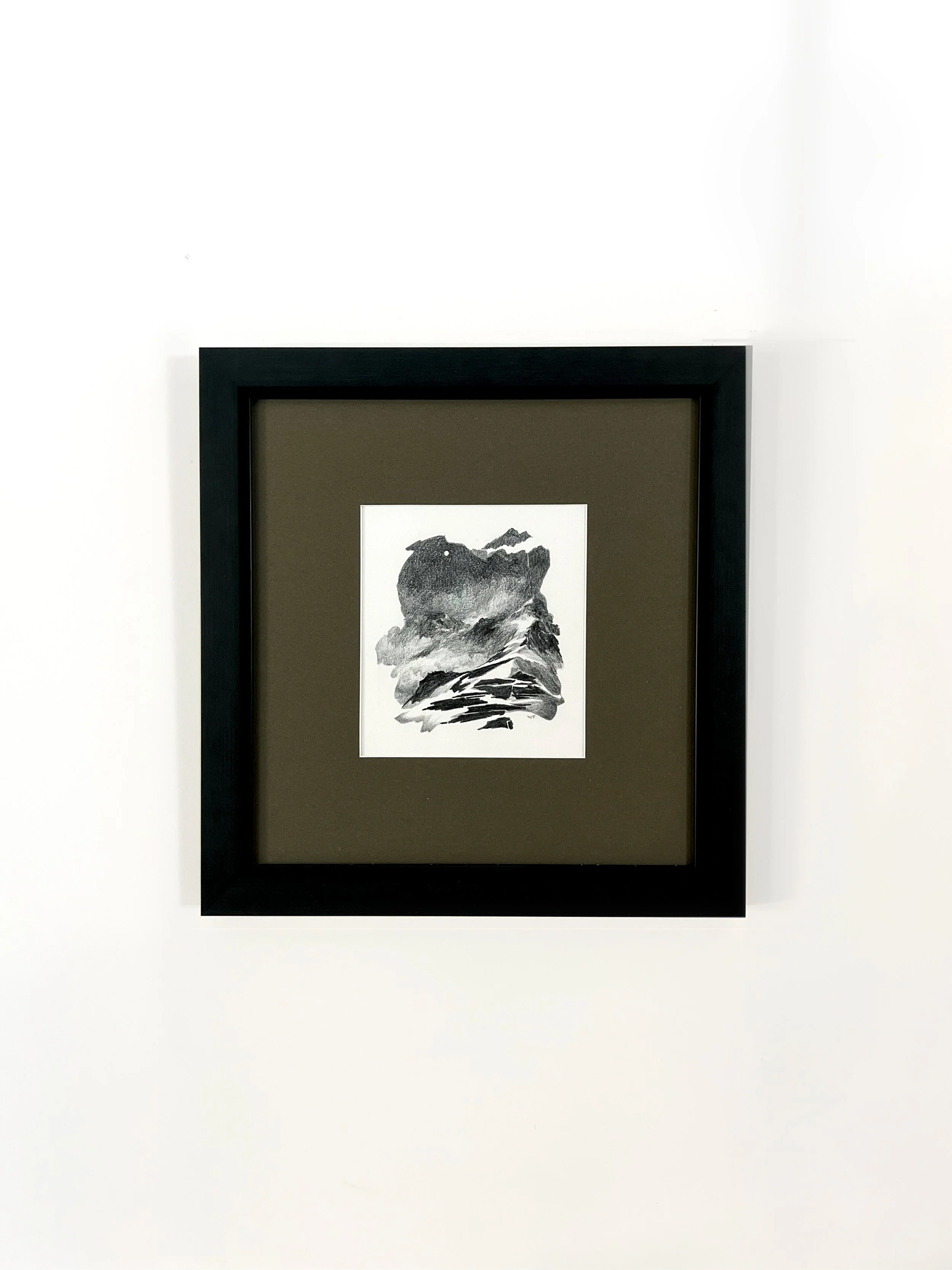 Shifting Edge of Here / 2024
15.25 × 16 inches / Graphite on Paper / Framed