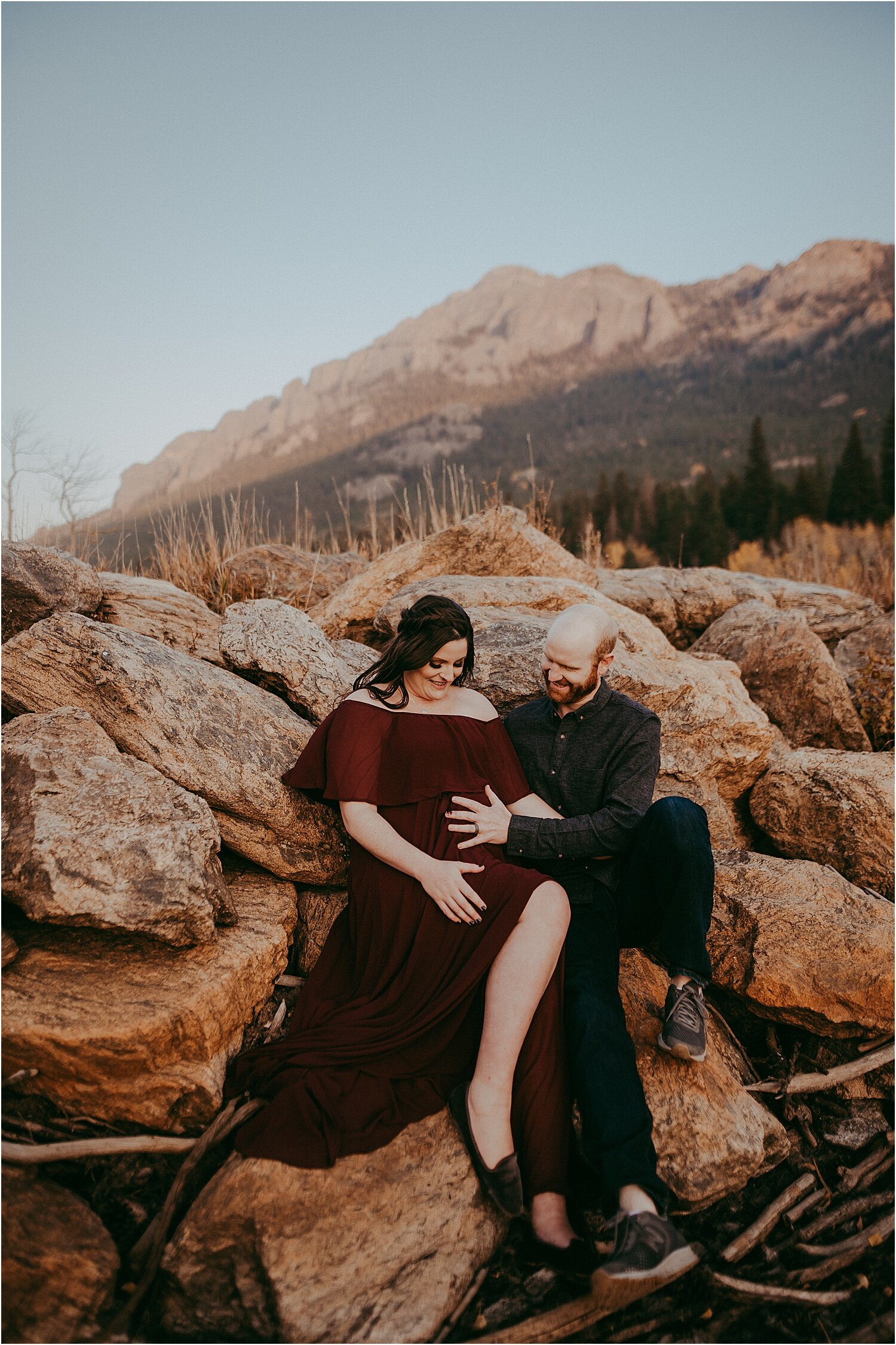 Maternity Photos in Rocky Mountains by Sunshine Lady Photography