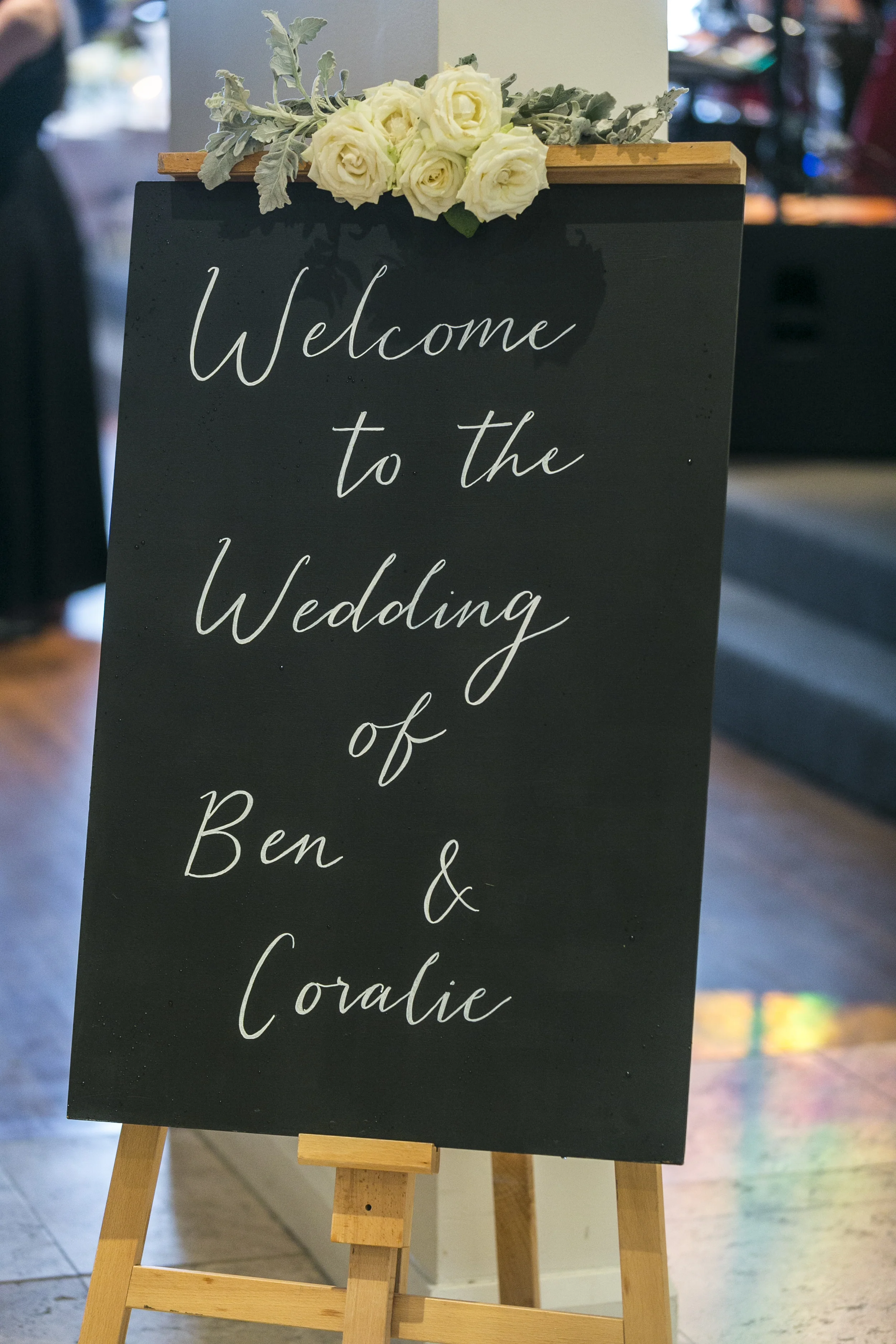 UNFRAMED CHALKBOARD + TIMBER EASEL