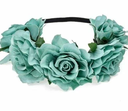 Mermaid Flower crown - Green.JPG