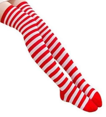 Elf Socks Red & white.JPG