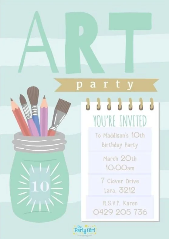 FREE Party Invites — The Party Girl World