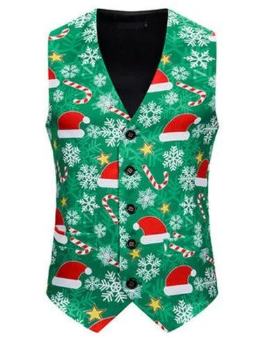 Santa Hat Green Xmas Vest.jpg
